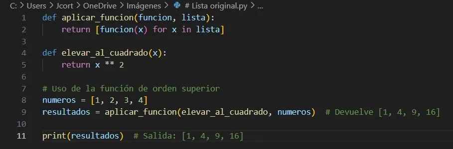 Funcion de orden superior